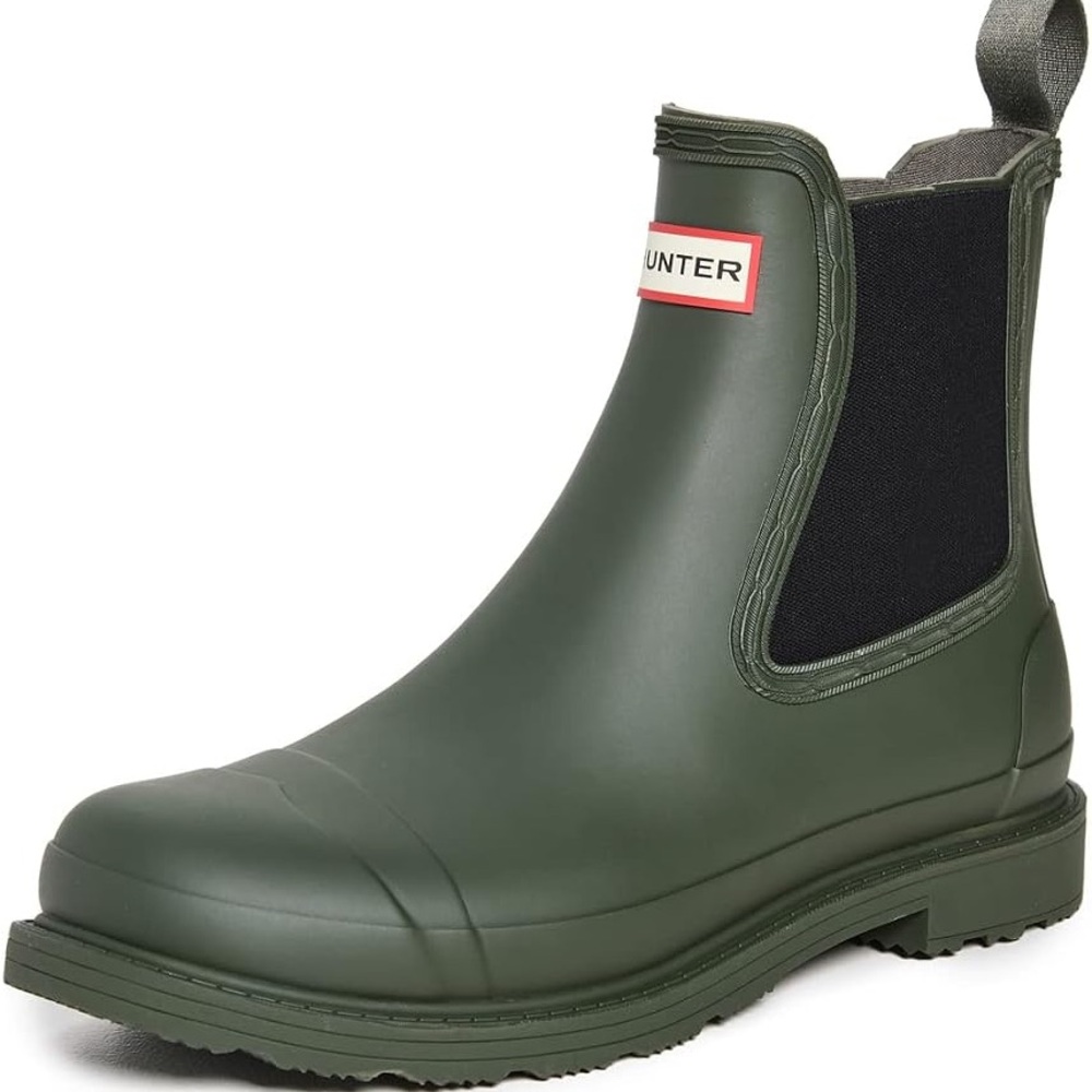 Hunter Women's Olive Green Chelsea Rain Boot